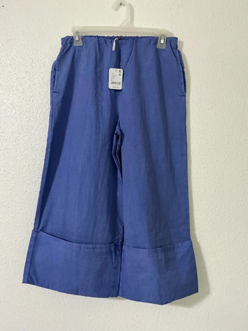 NWT Free people Lula cuff pants In Amparo Blue Size XS